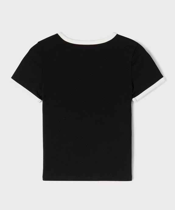 Tee-shirt manches courtes à message fille vue5 - GEMO 4G FILLE - GEMO