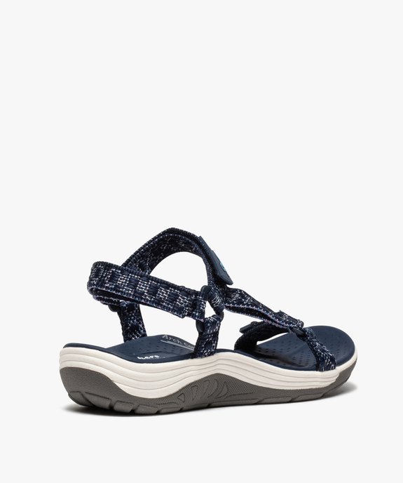 Sandales femme tout terrain à scratch - Skechers vue4 - SKECHERS - GEMO