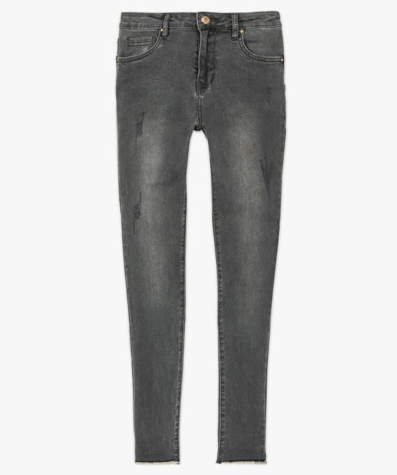 Jean skinny avec franges aux chevilles vue4 - GEMO (JEAN) - GEMO