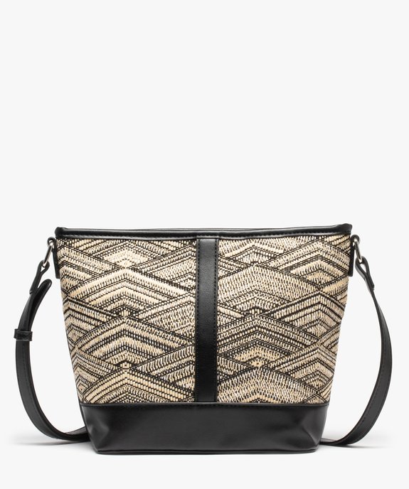 Sac besace femme tissé avec fil doré vue1 - GEMO (ACCESS) - GEMO