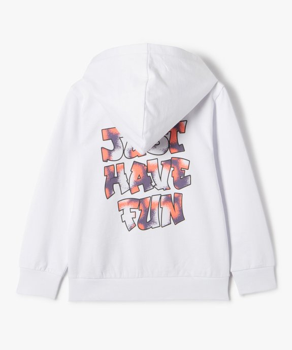 Sweat garçon à capuche avec inscription dans le dos vue3 - GEMO (ENFANT) - GEMO