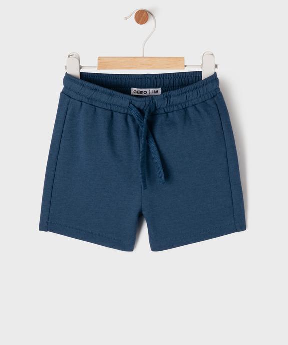 Short en maille French Terry avec taille élastique bébé garçon vue1 - GEMO(BEBE DEBT) - GEMO
