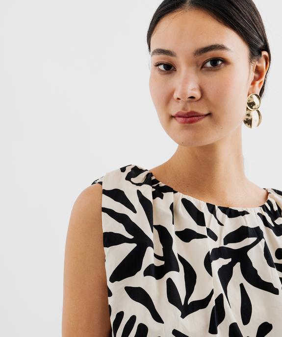 Blouse sans manches forme blousante femme vue2 - GEMO(FEMME PAP) - GEMO