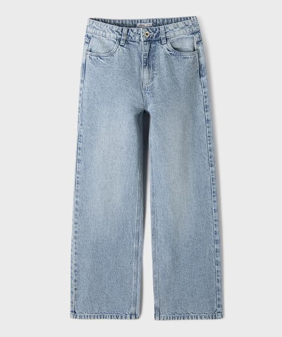 Jean Straight avec taille ajustable fille vue2 - GEMO (JUNIOR) - GEMO