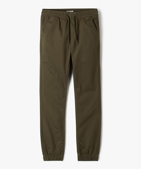 Pantalon jogger en toile de coton coupe slim  garçon vue1 - GEMO (JUNIOR) - GEMO
