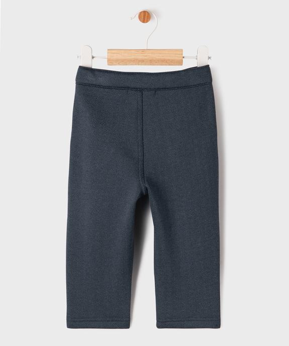 Pantalon à motifs chevrons doublé velours bébé garçon - LuluCastagnette vue3 - LULUCASTAGNETTE - GEMO