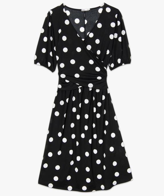 Robe de grossesse imprimée avec décolleté cache-cœur vue4 - GEMO (MATER) - GEMO
