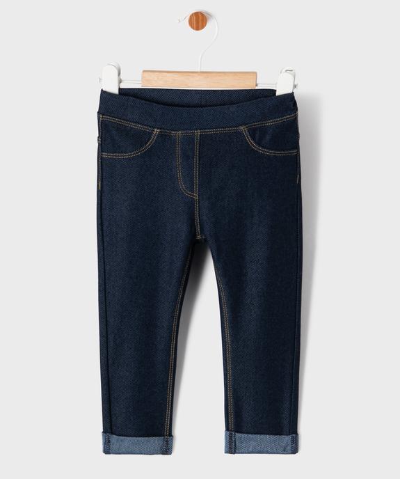 Jegging à taille réglable et revers bébé fille vue1 - GEMO(BEBE DEBT) - GEMO
