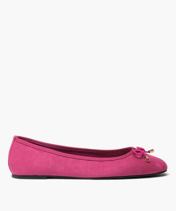 Ballerines femme classiques en suédine unie vue1 - GEMO(URBAIN) - GEMO