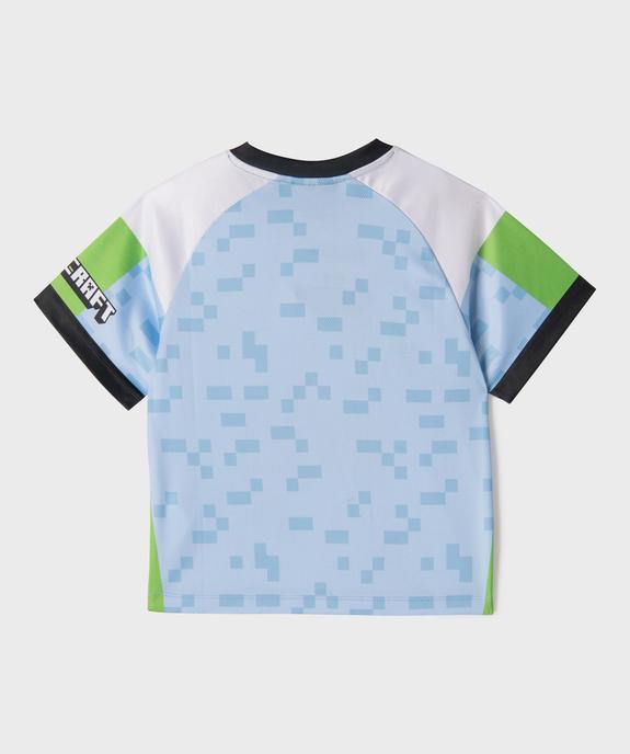 Tee-shirt de sport manches courtes imprimé garçon - Minecraft vue3 - MINECRAFT - GEMO