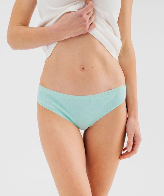 Tanga en maille côtelée femme (lot de 2) vue1 - GEMO 4G FEMME - GEMO