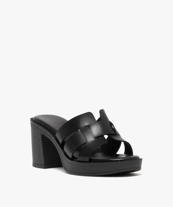 Mules à talon haut et bout ouvert femme vue2 - FOLLOW ME - GEMO