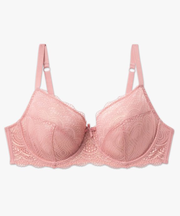 Soutien-gorge emboitant à armatures en dentelle grande taille vue4 - GEMO(HOMWR FEM) - GEMO