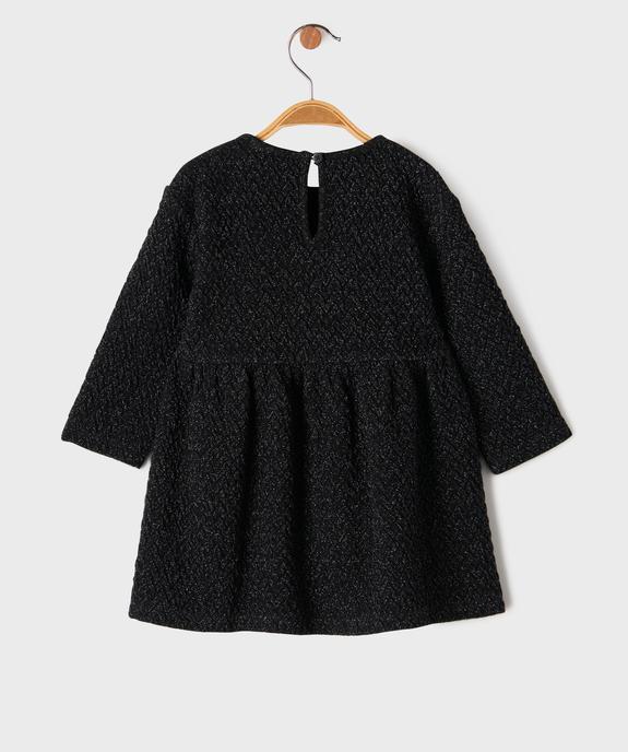 Robe pailletée en maille texturée bébé fille vue3 - GEMO(BEBE DEBT) - GEMO