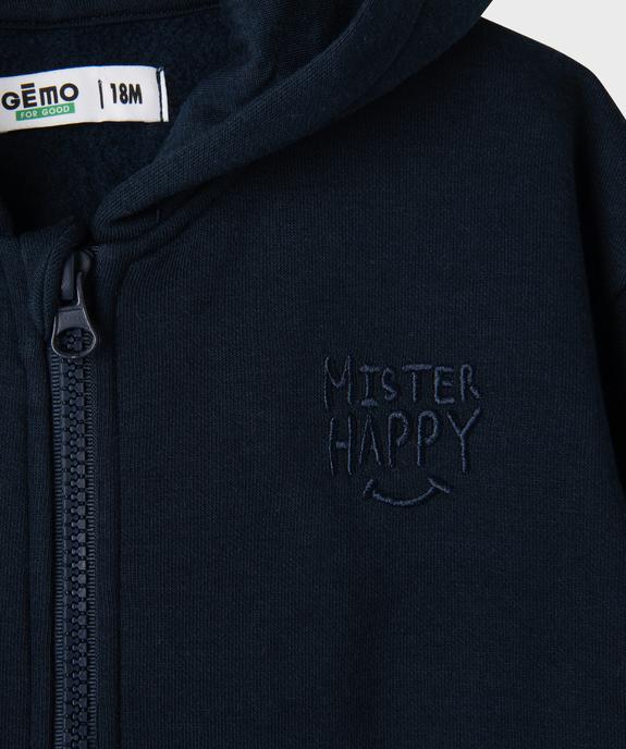 Sweat zippé à capuche bébé garçon vue6 - GEMO 4G BEBE - GEMO