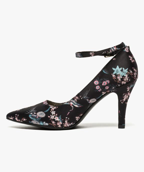 Escarpin fleuri à bride de cheville vue3 - GEMO(URBAIN) - GEMO