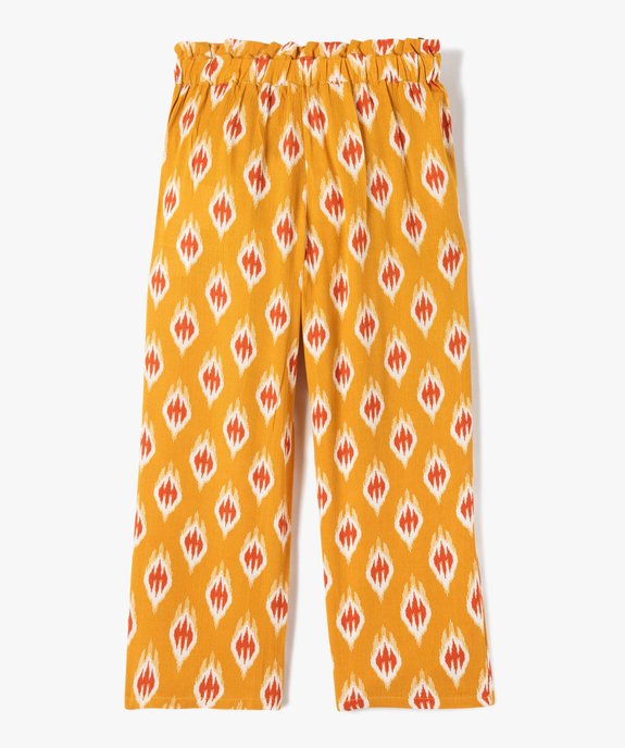 Pantalon fille ample en maille fluide à motifs vue5 - GEMO 4G FILLE - GEMO