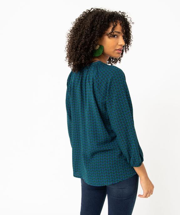 Blouse fluide imprimée à manches 3/4 femme vue3 - GEMO 4G FEMME - GEMO