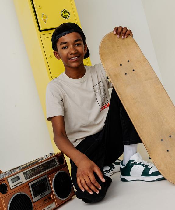 Tee-shirt manches courtes imprimé devant et dos garçon - Dragon Ball Super vue5 - DRAGON BALL Z - GEMO