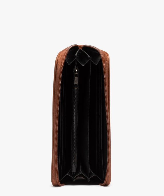 Portefeuille femme zippé avec motif ajouré vue3 - GEMO (ACCESS) - GEMO