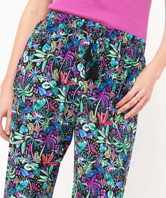 Pantalon femme fluide à motifs exotiques vue2 - GEMO(FEMME PAP) - GEMO