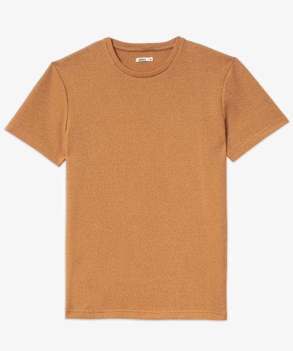 Tee-shirt à manches courtes en maille texturée homme vue4 - GEMO (HOMME) - GEMO