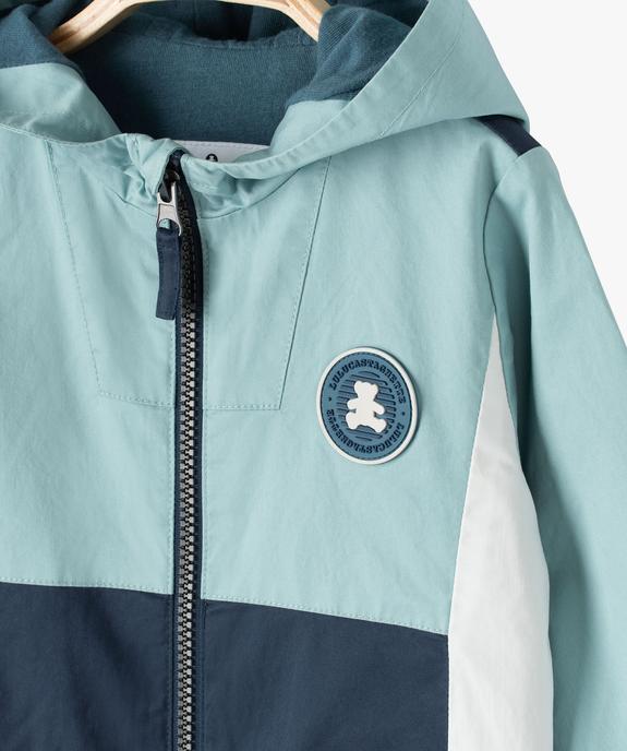 Blouson à capuche tricolore bébé garçon - LuluCastagnette vue3 - LULUCASTAGNETTE - GEMO