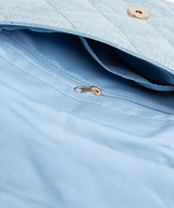 Sac femme en jean matelassé avec bandoulière en chaîne vue3 - GEMO (ACCESS) - GEMO