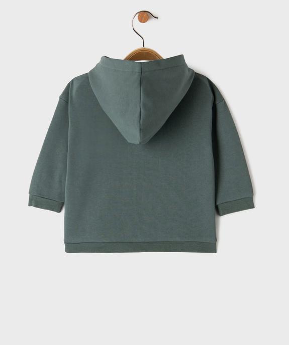 Sweat zippé à capuche bébé garçon vue3 - GEMO 4G BEBE - GEMO