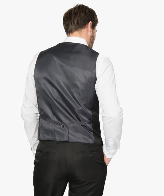 Gilet de costume homme fermeture 5 boutons vue3 - GEMO (HOMME) - GEMO