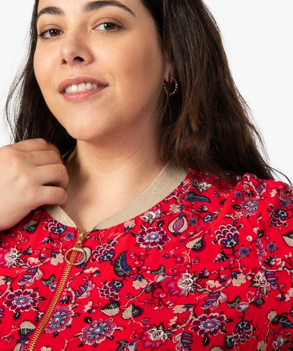 Veste femme blousante à fleurs et paillettes vue2 - GEMO (G TAILLE) - GEMO
