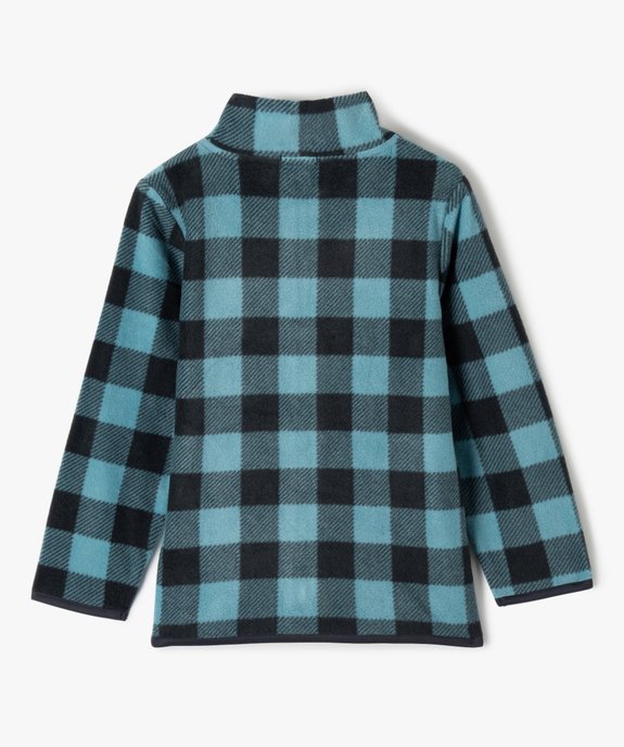 Gilet garçon zippée en polaire à carreaux vue3 - GEMO (ENFANT) - GEMO