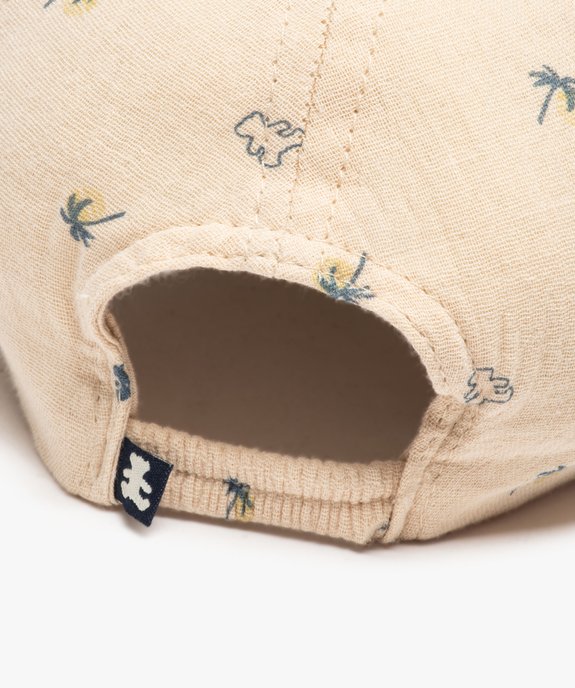 Casquette bébé garçon en gaze de coton imprimée - LuluCastagnette vue2 - LULUCASTAGNETTE - GEMO