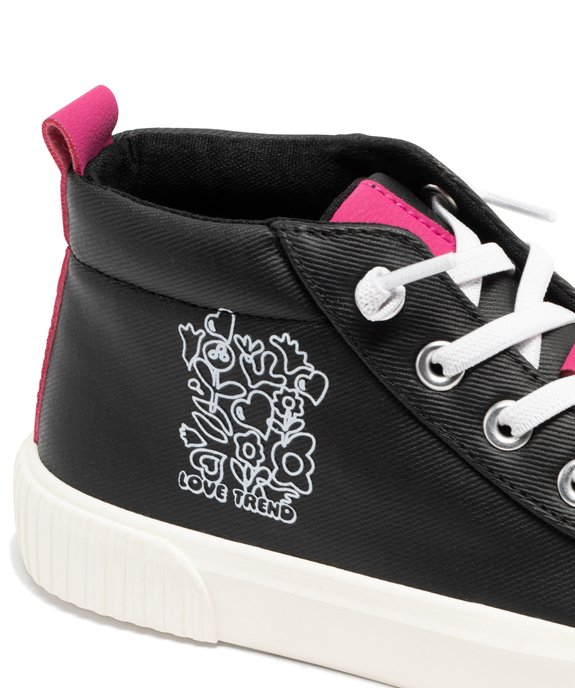 Baskets fille en toile mid-cut à lacets élastiques Love Trend vue7 - LOVELY WINGS GEMO FOR GOOD - GEMO