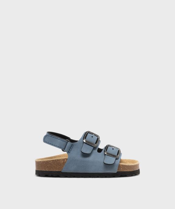 Sandales à bride scratch et semelle intérieure cuir anatomique garçon - 5 Miles vue1 - 5 MILES - GEMO