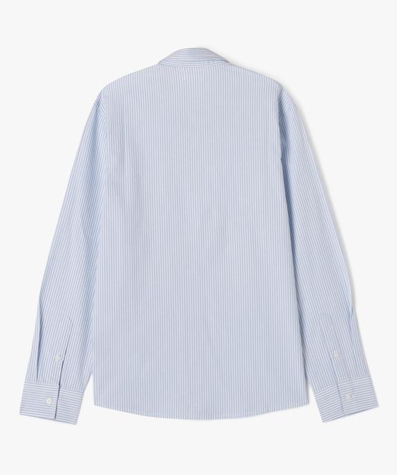 Chemise rayée en coton garçon vue3 - GEMO (JUNIOR) - GEMO