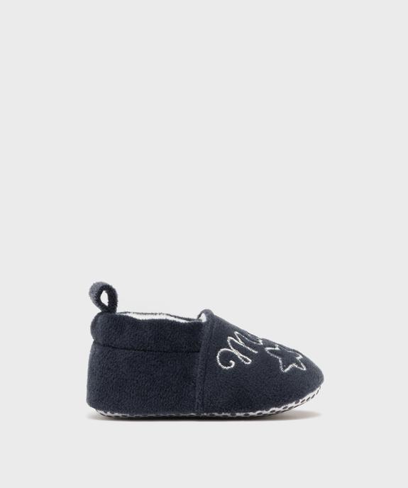 Chaussons de naissance Noël brodé bébé vue1 - LITTLE LOVE - GEMO