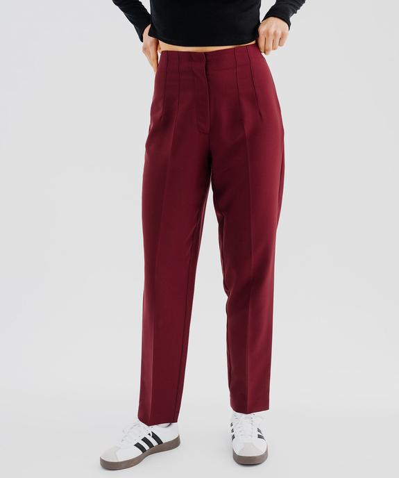 Pantalon de costume fluide avec pinces femme vue1 - GEMO(FEMME PAP) - GEMO
