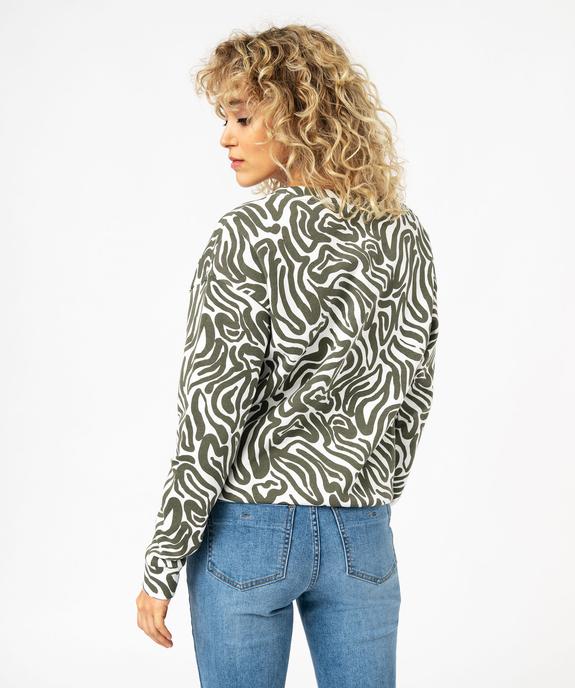 Sweat imprimé à col rond femme vue3 - GEMO 4G FEMME - GEMO
