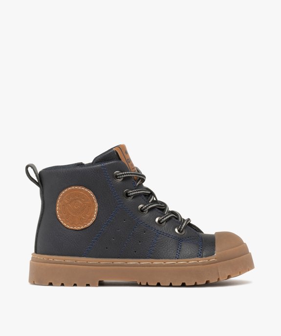 Boots à lacet et zip sur semelle crantée garçon vue2 - BUGGY GEMO FOR GOOD - GEMO