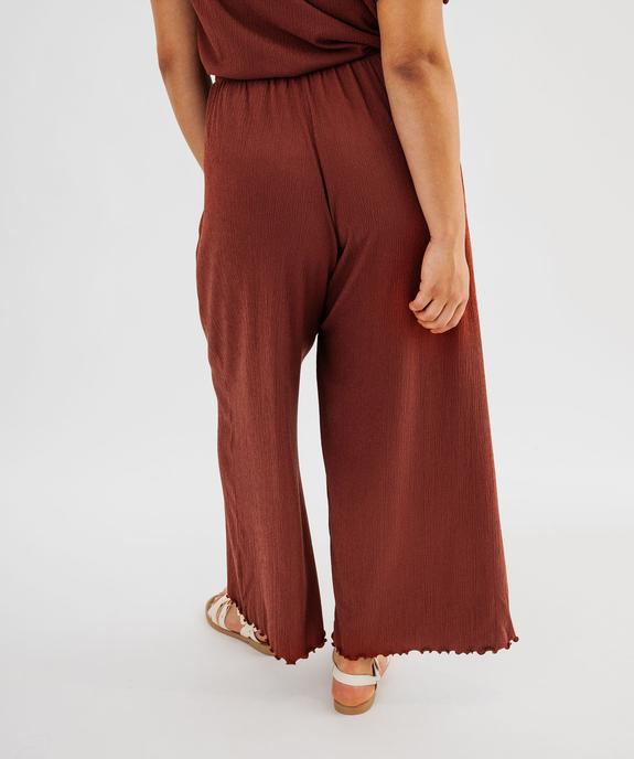 Pantalon ample à ceinture élastique femme grande taille vue3 - GEMO 4G GT - GEMO