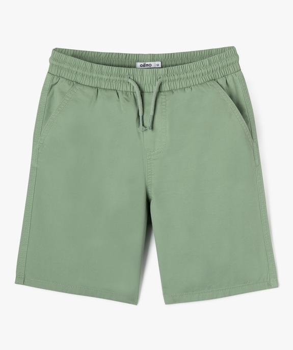 Bermuda en toile coupe Regular à taille élastiquée garçon vue1 - GEMO 4G GARCON - GEMO