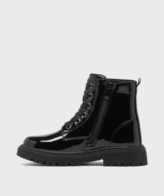 Boots rangers vernies à détails pailletés fille vue3 - LOVELY WINGS - GEMO