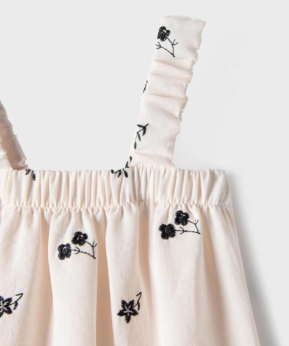 Blouse brodée à bretelles fille vue2 - GEMO (ENFANT) - GEMO