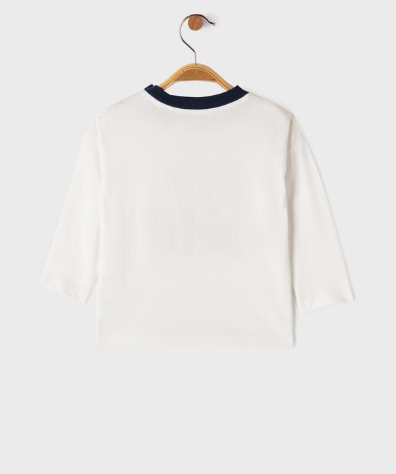 Tee-shirt manches longues en jersey de coton imprimé bébé garçon vue3 - GEMO 4G BEBE - GEMO