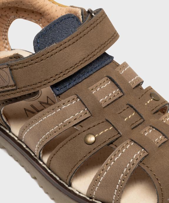 Sandales à scratch avec talon et bout fermés garçon - Buggy Shoes vue6 - BUGGY - GEMO