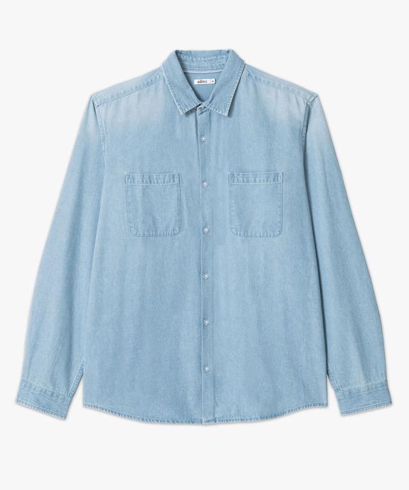 Chemise en jean coupe droite homme vue4 - GEMO 4G HOMME - GEMO