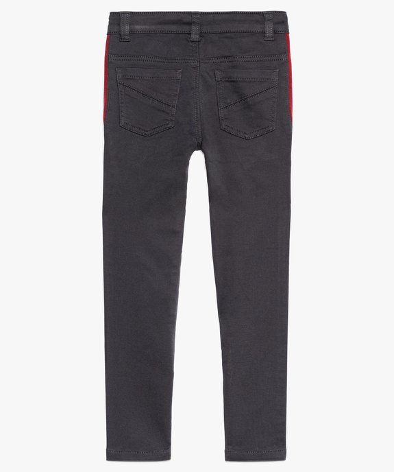 Pantalon garçon épais et stretch à rayures vue4 - GEMO (ENFANT) - GEMO