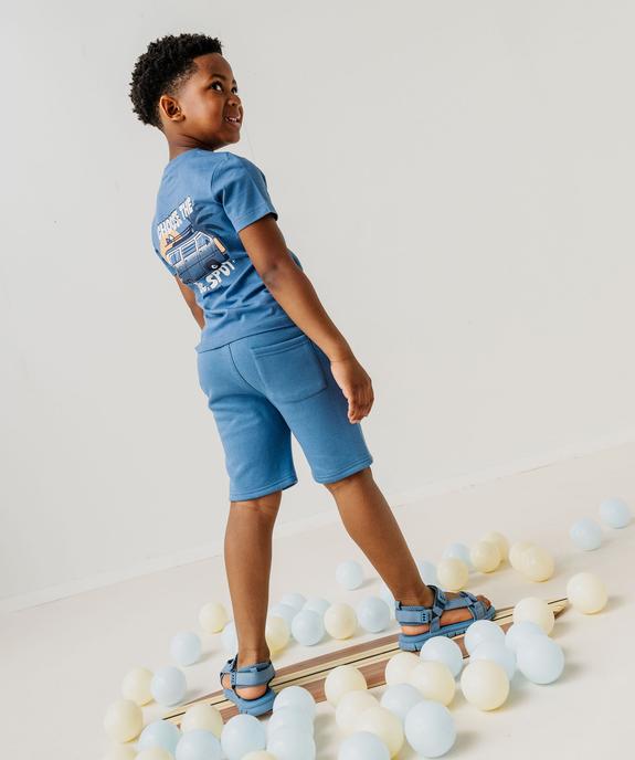 Bermuda en maille avec intérieur molletonné garçon vue8 - GEMO (ENFANT) - GEMO