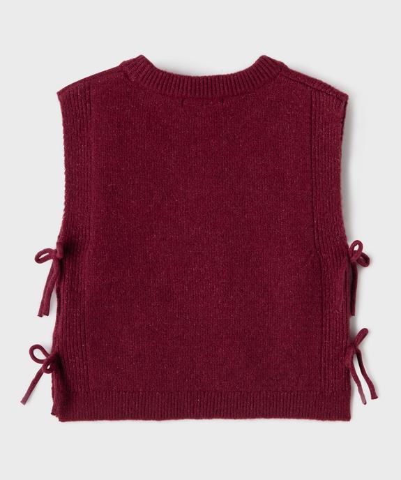 Pull sans manches en maille douillette extensible fille - LuluCastagnette vue1 - LULUCASTAGNETTE - GEMO